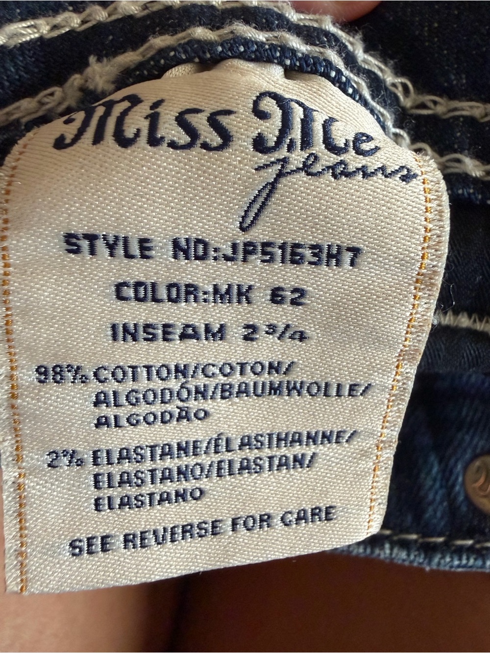 Miss Me Blue Faded Denim Shortie Shorts - Picture 10 of 10